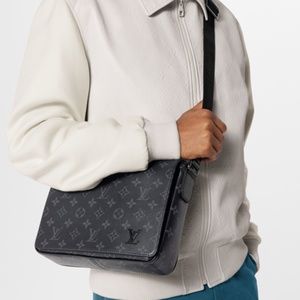 Authenticated Used Louis Vuitton District PM NM Men's Shoulder Bag M44000  Monogram Eclipse (Black)